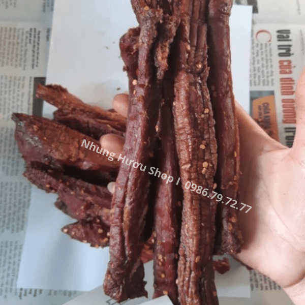 thịt nai gác bếp